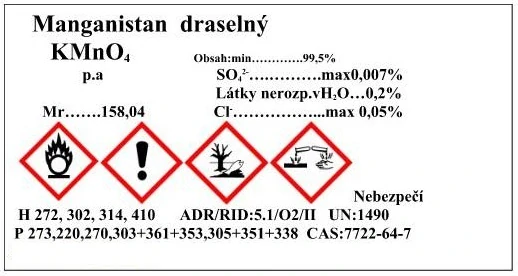 Manganistan draselný KMnO4 (hypermangan) 1 gram